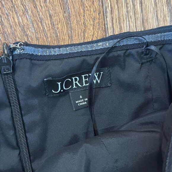 J.Crew strapless black taffeta peplum top size 6 - Picture 5 of 10